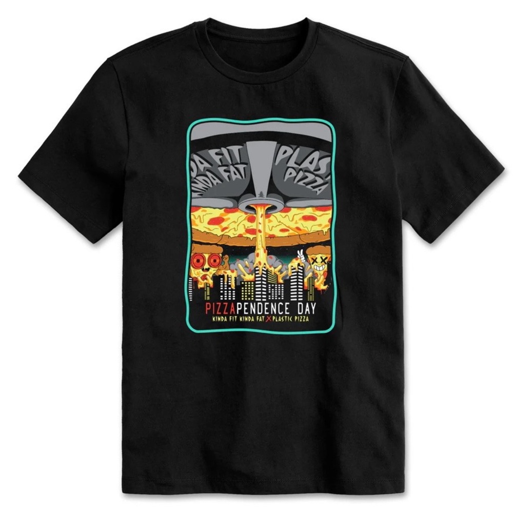 Men’s Kinda Fit Kinda Fat Pizzapendence Day Tee ~ Size XL NEW